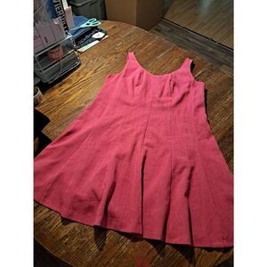 Jones Studio Pink Sleeveless Tank Strap Lined Top Dress 16W Rear Zip Midi Mini